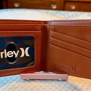 Hurley Tan Leather Card Holder